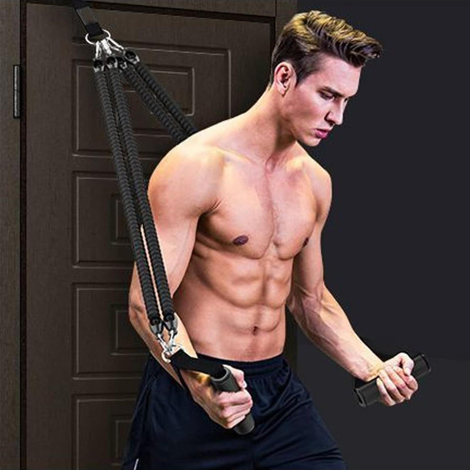 Home Gym Youtube - Voetpedaal met weerstandsband, 4-tubes multifunctionele verstelbare