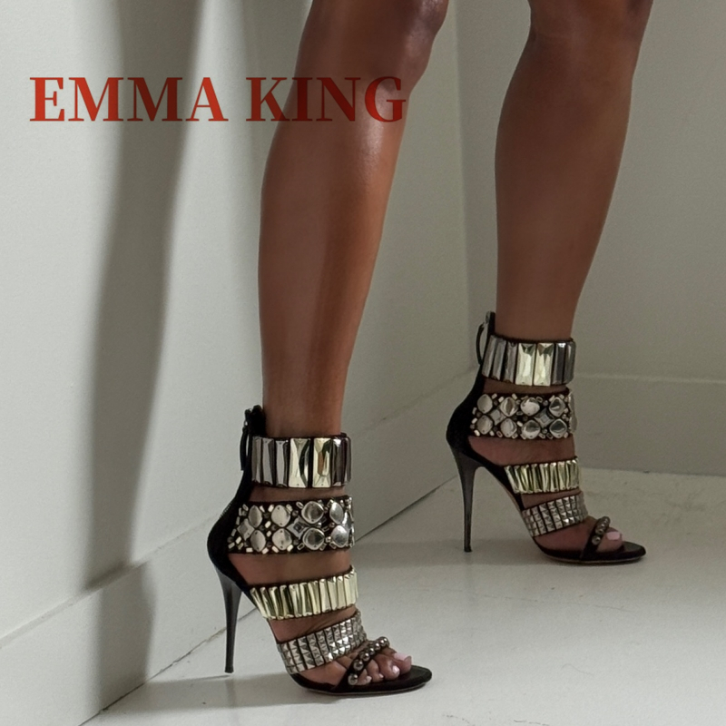 Ankle Strap Attachment - Zwart verfraaid enkelbandje sandalen zomer vrouwen