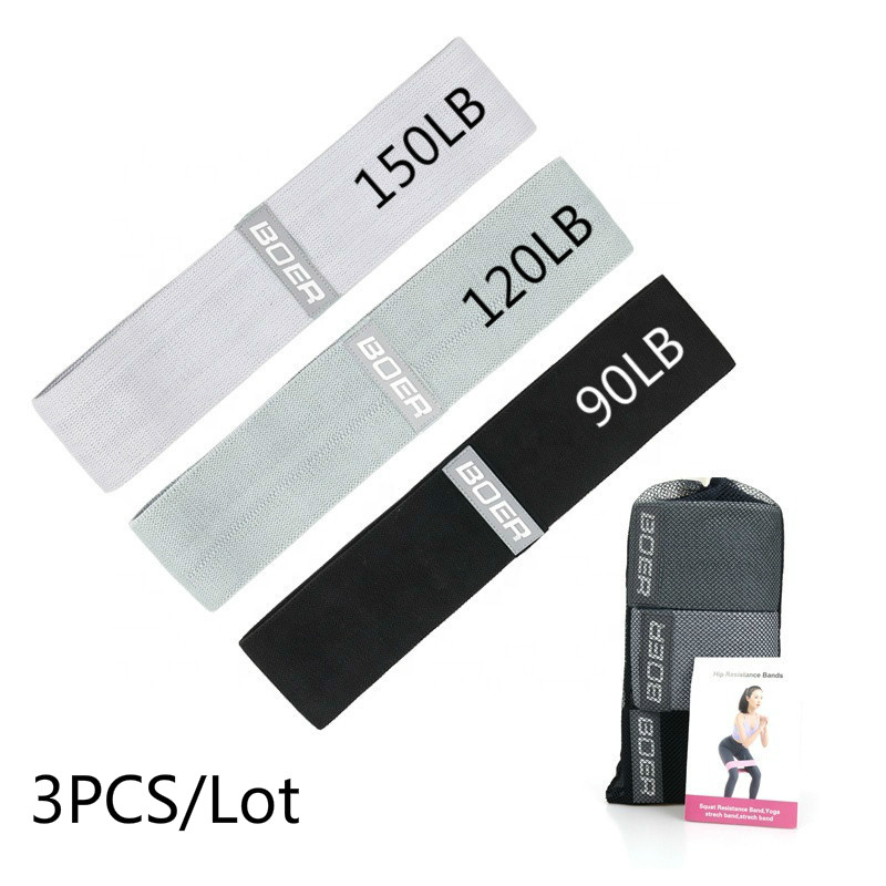 Home Gym Hyrox - 3Pcs Vrouwen Mannen Stof Resistance Bands