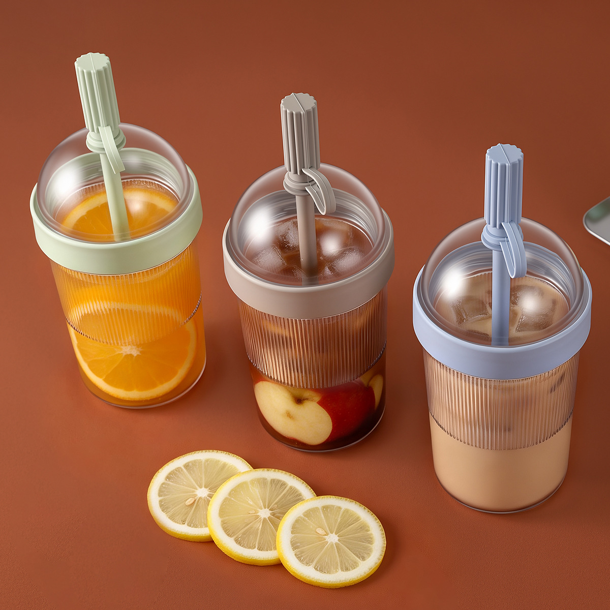 Home Gym Kettler - 540ml Tritan afsluitbare draagbare reismok, transparante
