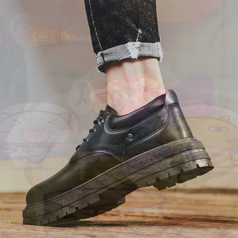 Home Gym Outdoor Ideas - Donker natuurlijk leer Mode-sneakers Tennis Herensneakers