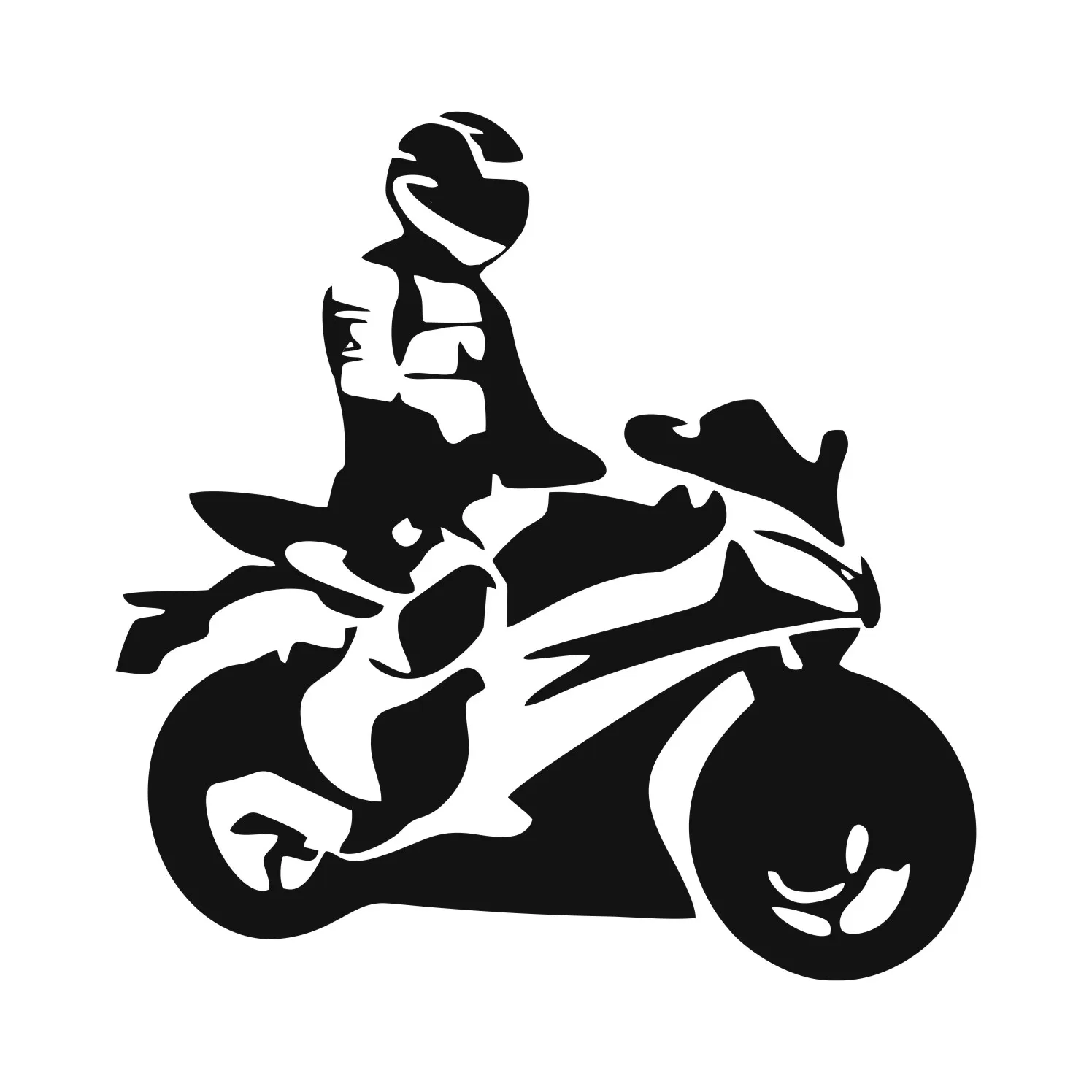 Weight Plate Bumper - Nieuwe Ontwerp Motorfiets Silhouet Vinyl Auto