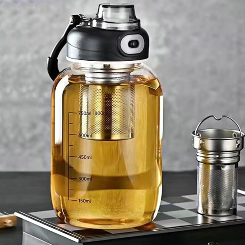 Home Gym Kettler - 800/2500 ml grote glazen waterfles met