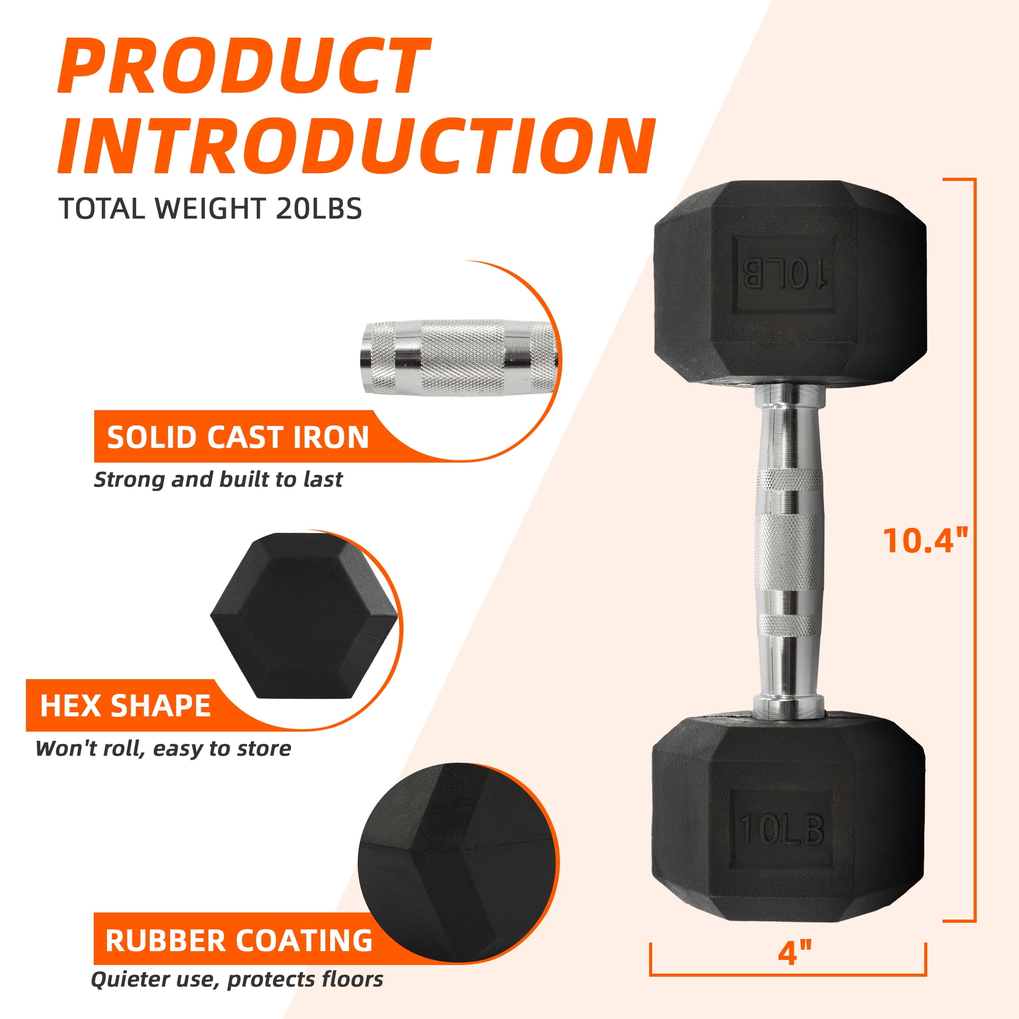 Rubber beklede hex dumbbells 1 - Home Gym Hyrox recensie en prijs