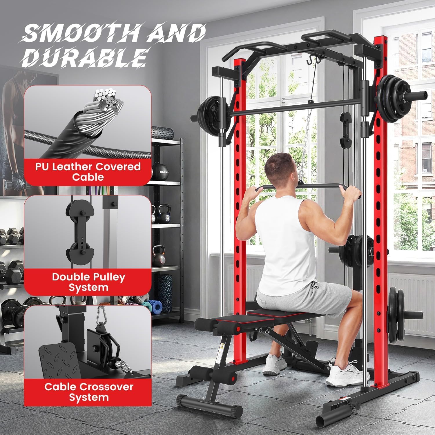 Alles-in-één Smith Machine Pow - Home Gym Smith recensie en prijs