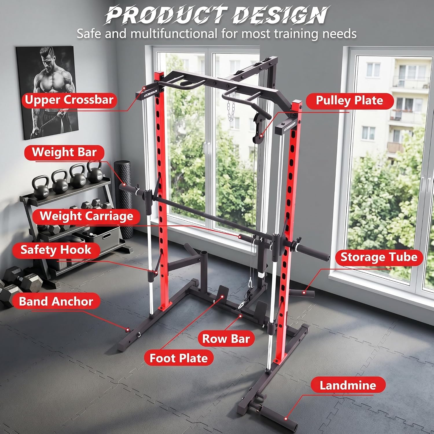 Alles-in-één Smith Machine Pow - Home Gym Smith recensie en prijs
