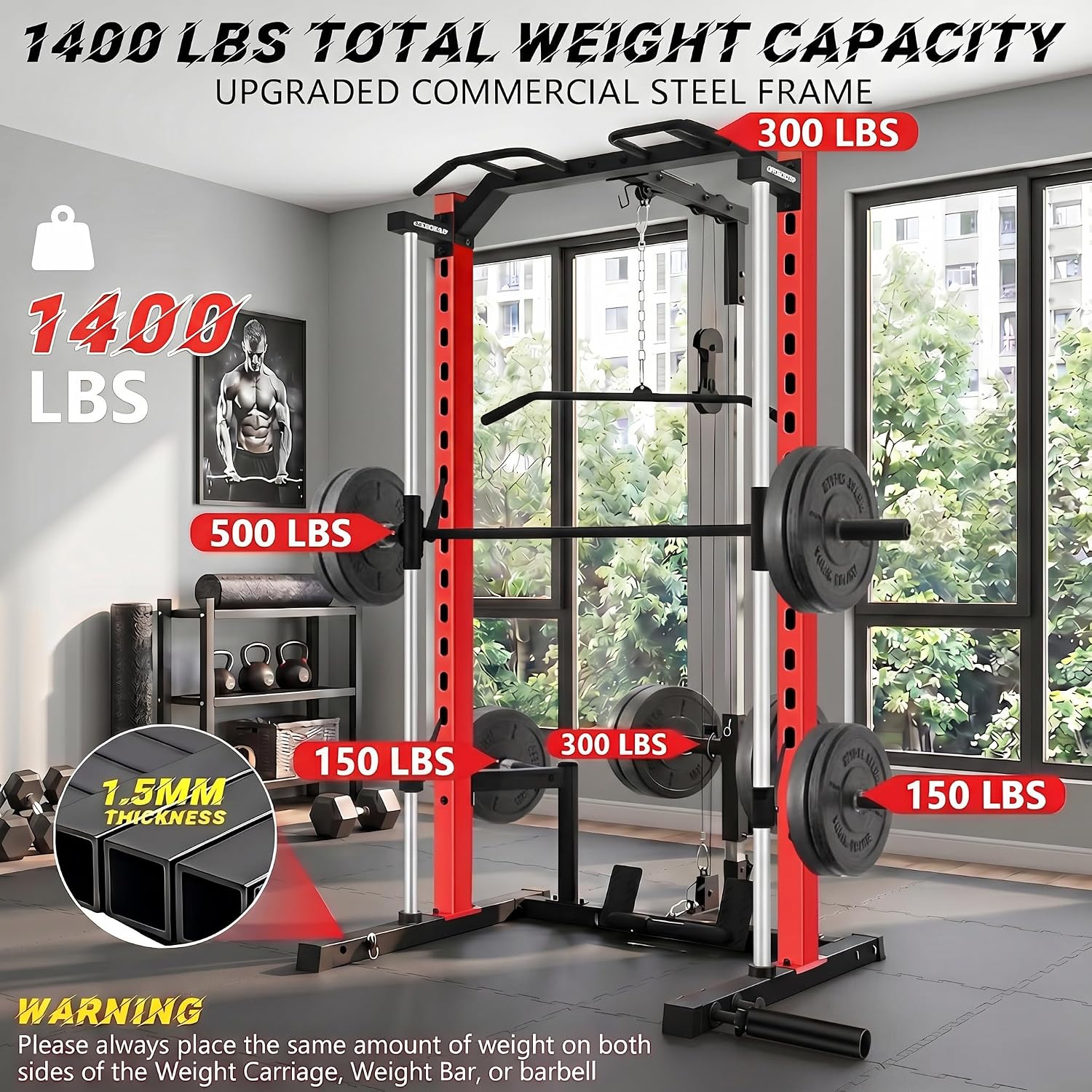 Alles-in-één Smith Machine Pow - Home Gym Smith recensie en prijs