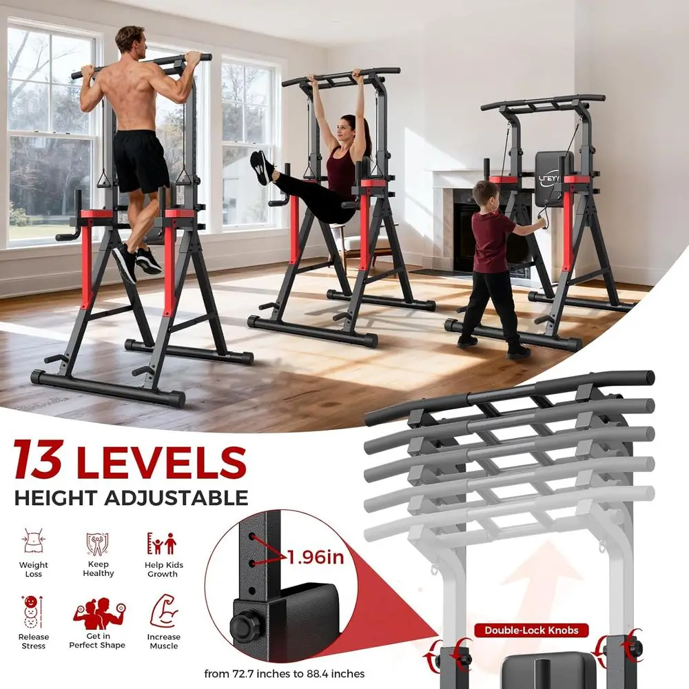 Verstelbare hoogte dipstation  - Home Gym Multi Station recensie en prijs